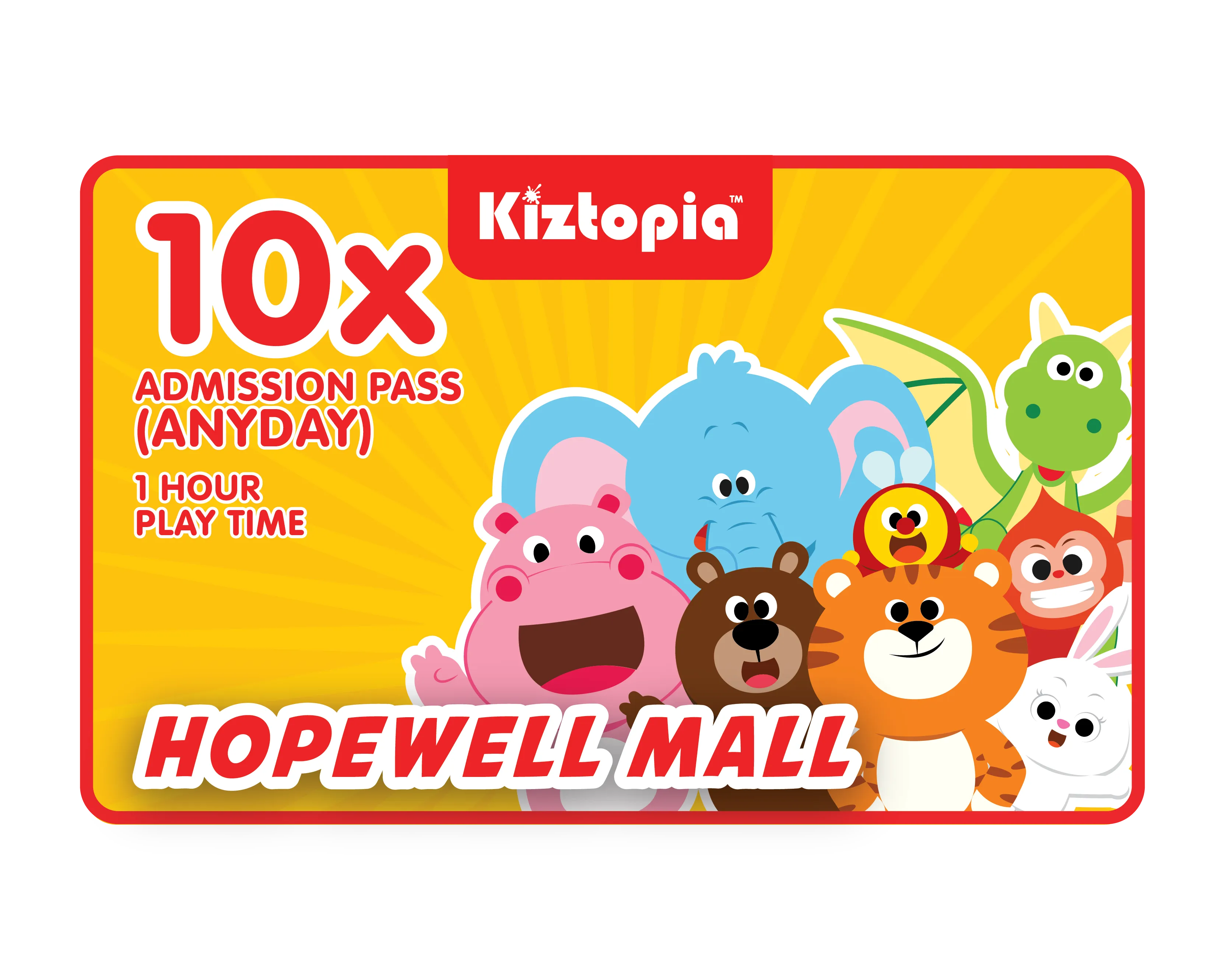 Hopewell Mall - 10x Admission - Any Day (1 hour)