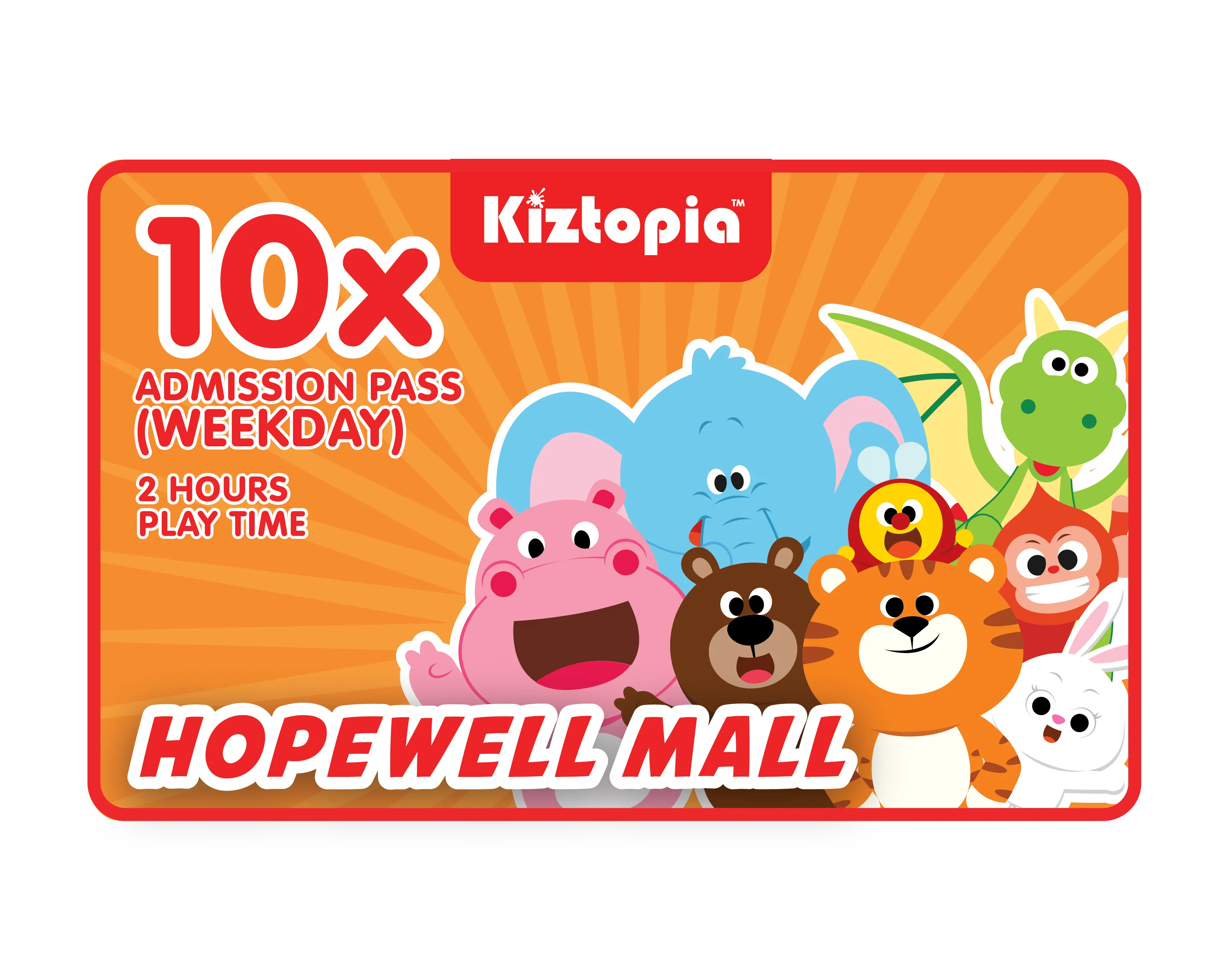 Hopewell Mall - 10x Admission - Weekday (2 hours)