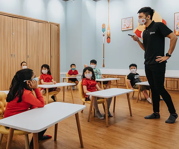 Children engaged in fun learning activity