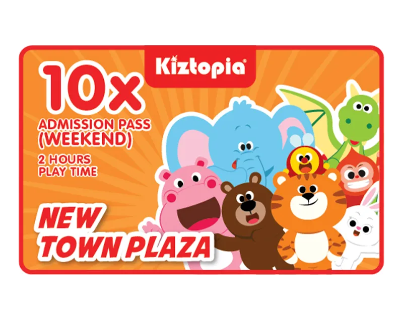 New Town Plaza - 10x Admission - Weekend (2 hours)