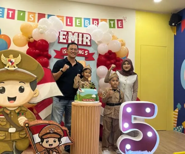 Children having fun at a birthday party